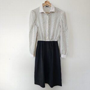 Vintage Act II Striped Secretary Dress 13-14
